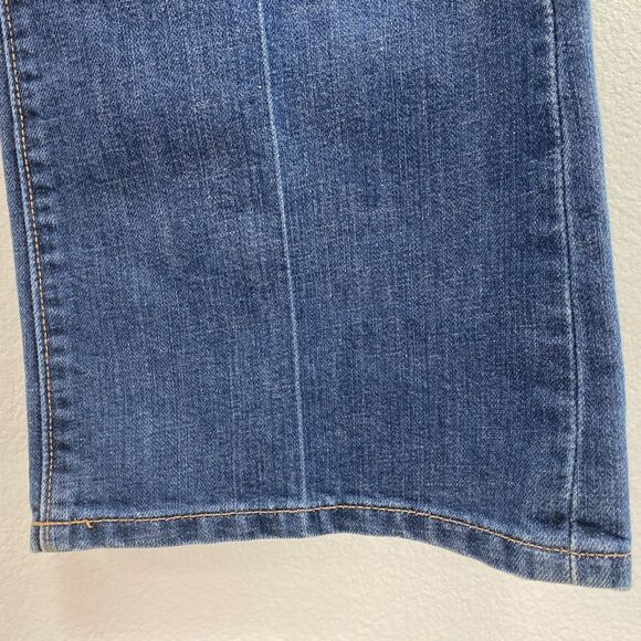 Woman's GAP Curvy Flare Blue Jeans Size 10 Mid Rise 34/31 Ankle 5 Pockets - Picture 7 of 16